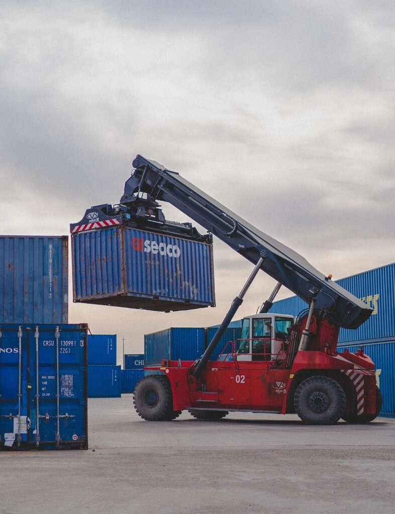 Cargo container shipping and international freight logistics operations